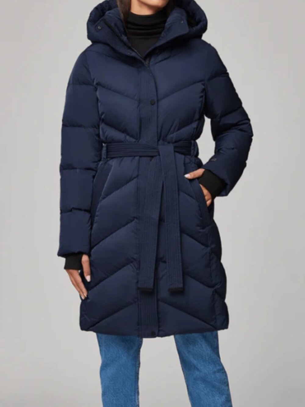 NWT Soia & Kyo Womens Bryanna Blue Hooded Puffer 90% Down Coat Parka Size 2XL